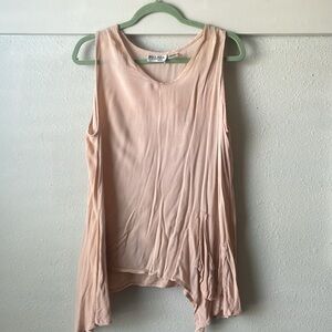 Vintage Belma New York pink sleeveless oversized tunic blouse-100% rayon